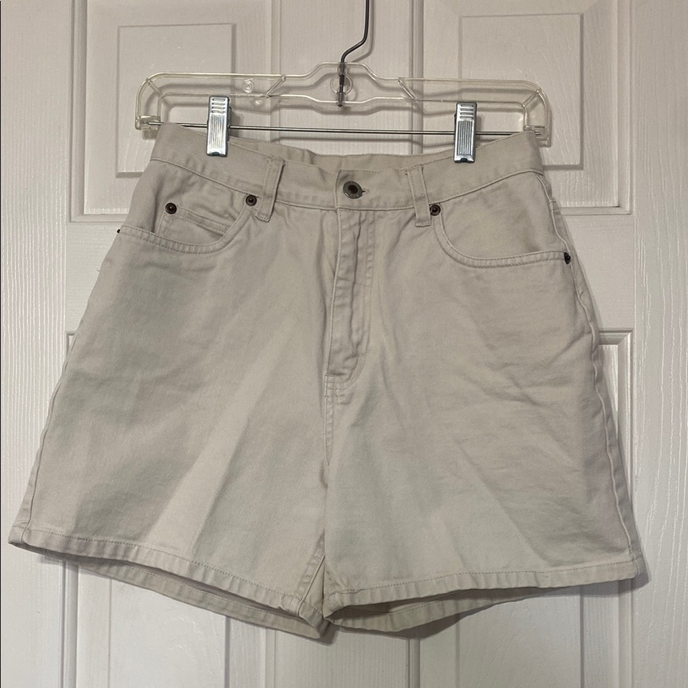 Vintage Paul Harris Denim Classic High Waisted Cream Shorts size 6